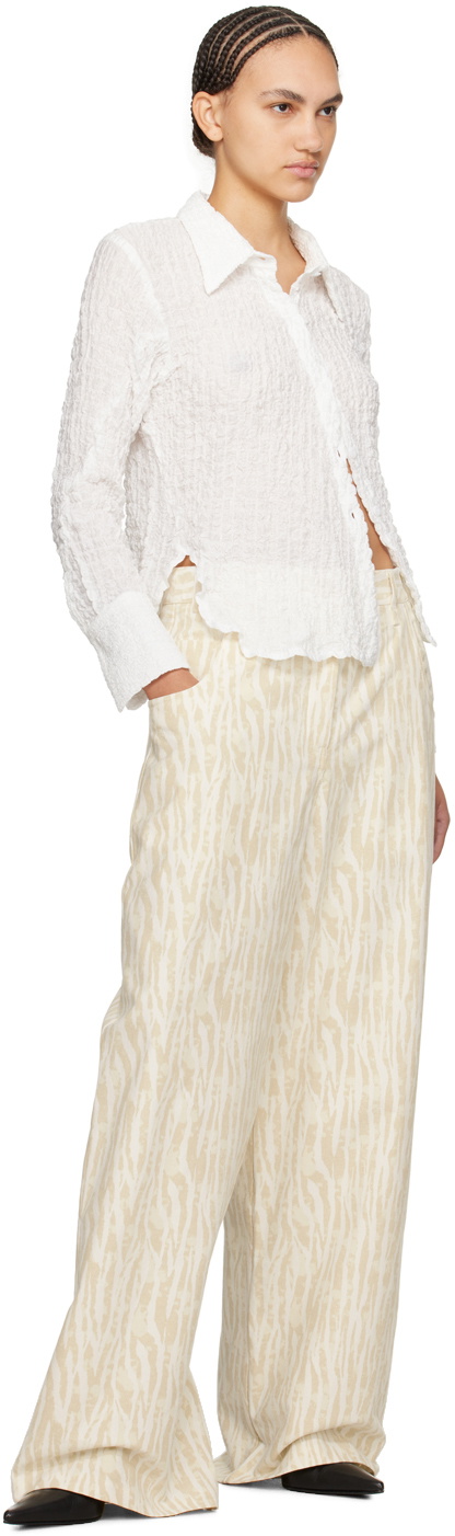 Song for the Mute Off-White Wide-Leg Jeans