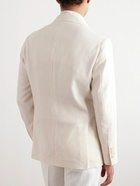 Brunello Cucinelli - Double-Breasted Linen and Wool-Blend Suit Jacket - Neutrals