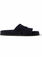 Mr P. - David Regenerated Suede by evolo® Sandals - Blue