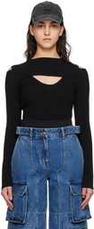 Juun.J Black Slit Sweater