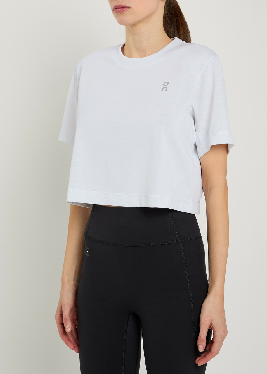ON Train-t Crop Logo Jersey T-shirt White