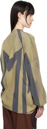 Magliano Khaki & Gray Phantom Twisted Long Sleeve T-shirt