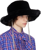KIDILL Black Faux-Fur Hat