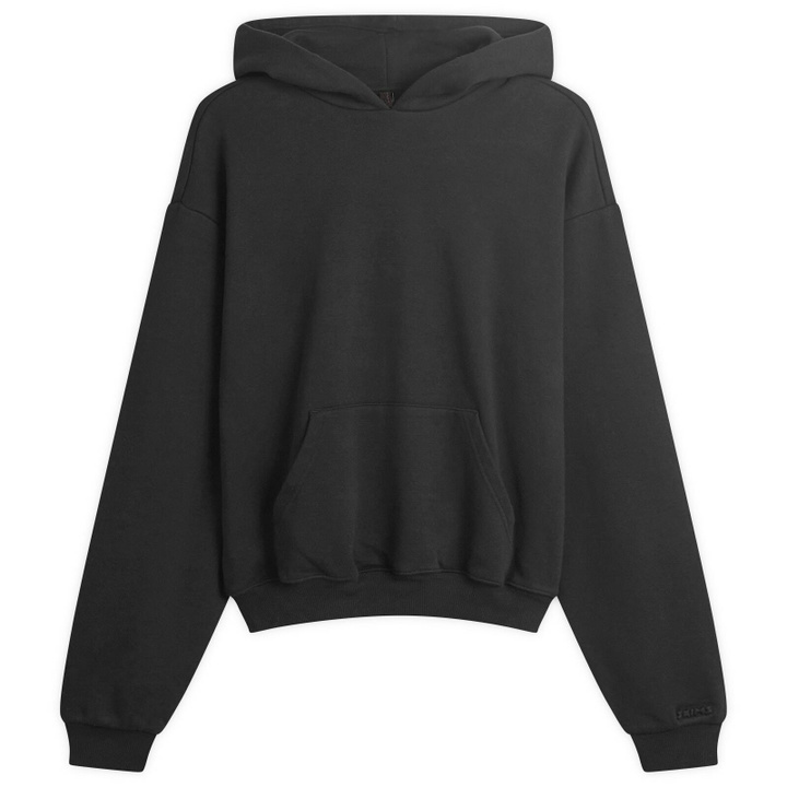 Photo: SKIMS Women's Cotton Fleece Classic Pullover Hoodie in Onyx
