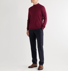 Kiton - Cashmere and Silk-Blend Mock Neck Sweater - Burgundy