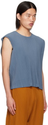 HOMME PLISSÉ ISSEY MIYAKE Blue Rectangle Tank Top