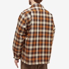 Beams Plus Men's Ombre Check Mechanics Jacket in Mustard