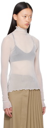 LVIR Grey Lettuce Edge Turtleneck