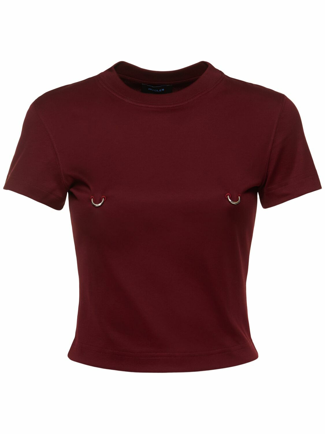 Mugler SSENSE Exclusive Black and Pink Logo Oversized T