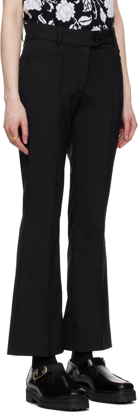 Ernest W. Baker Black Flare Trousers