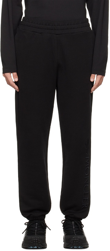Photo: Moncler Black Embroidered Sweatpants