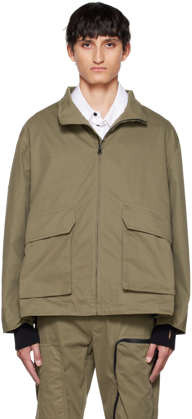 Helmut Lang Khaki Memory Cargo Bomber Jacket Helmut Lang