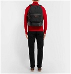 Berluti - Volume Leather-Trimmed Jacquard Backpack - Men - Black