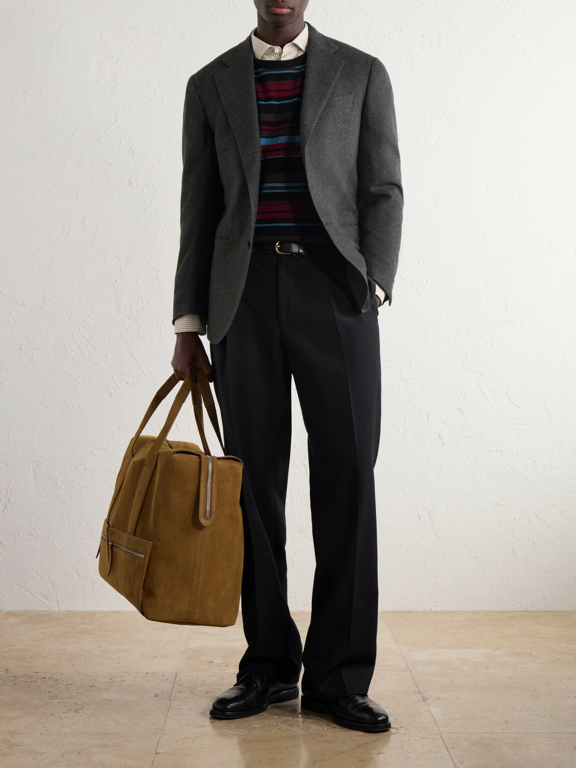 Métier - Racer 53 Suede Weekend Bag - Brown