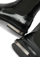 Jil Sander Glossed Leather Chelsea Boots Black