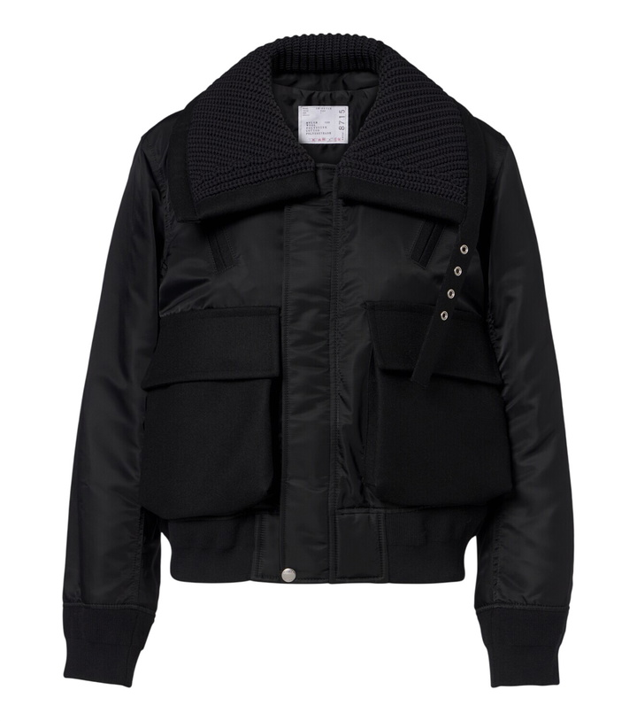 Photo: Sacai Wool-trimmed blouson jacket