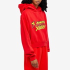 JW Anderson Women's x Run Hany Cropped Hoody in Scarlet