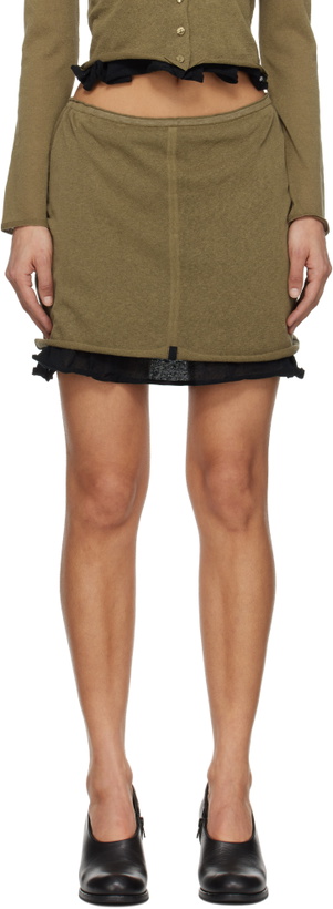 Photo: Eckhaus Latta Brown Veil Miniskirt