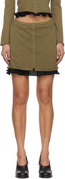 Eckhaus Latta Brown Veil Miniskirt