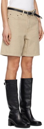 JEANERICA Beige Belem Denim Shorts