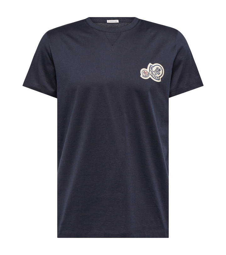 Photo: Moncler - Double Logo cotton jersey T-shirt