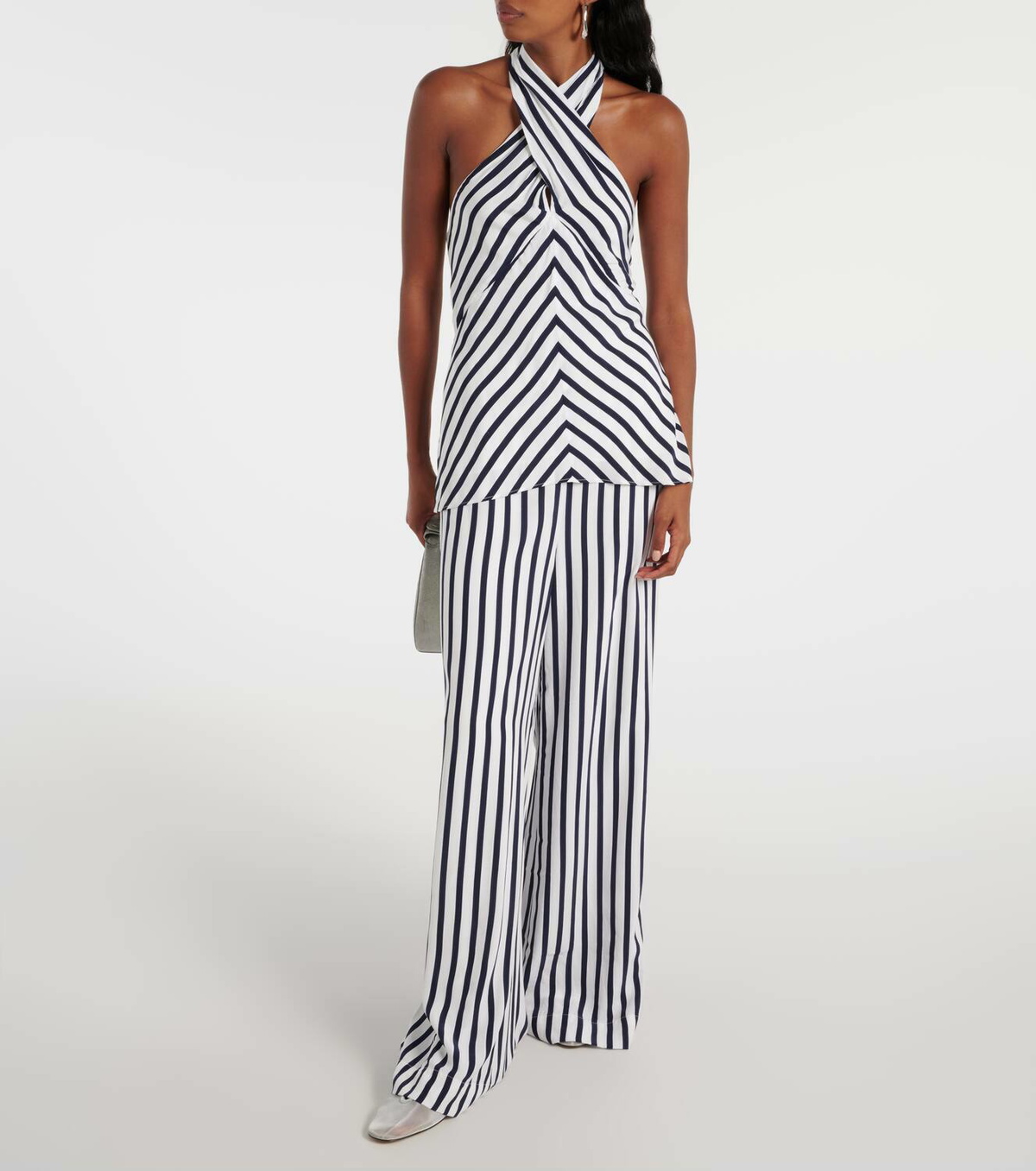 Staud Dawn striped halterneck top Staud
