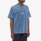 Blue Flowers Men's Heavy Wash T-Shirt in Blue Wash