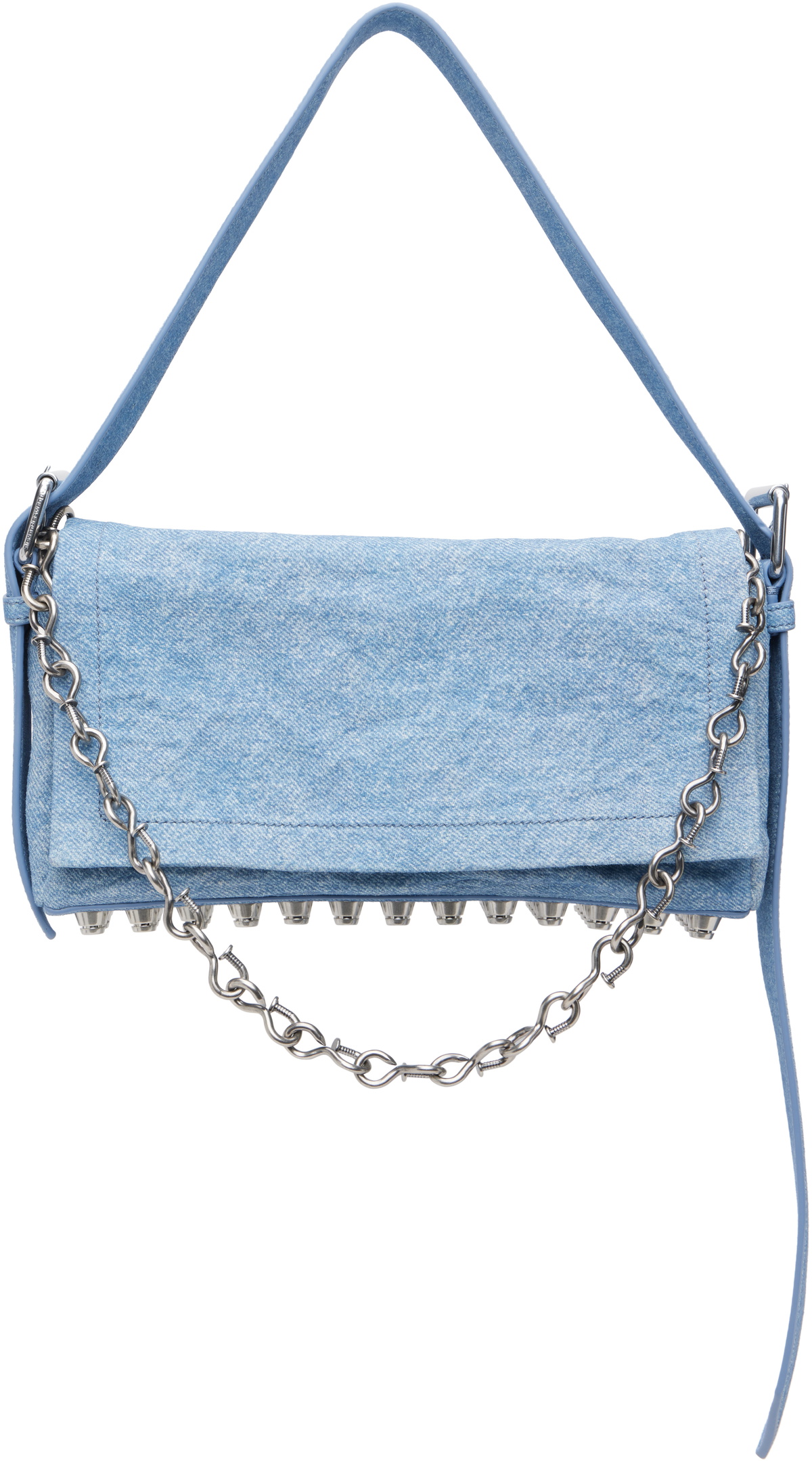 Alexander Wang Blue Denim Ricco Medium Flap Bag