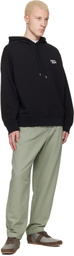 Maison Kitsuné Black 'Maison Kitsuné' Handwriting Oversize Hoodie