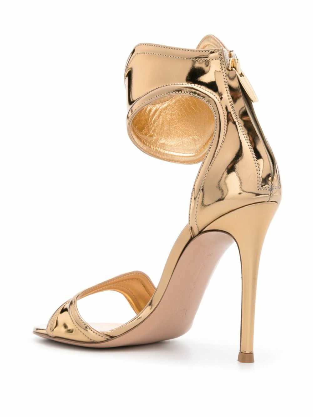 Gianvito Rossi Gold Lucrezia 105 Leather Sandals