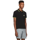 Kenzo Black High Summer Limited Edition Tiger Fitted Polo