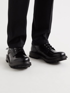 ALEXANDER MCQUEEN - Spazzolato Leather Derby Shoes - Black