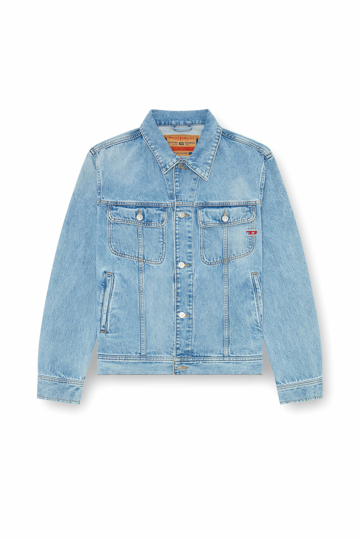 Diesel Regular-fit trucker jacket - Denim Jackets Mens in Blue