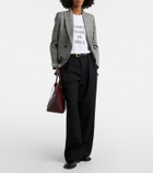 Victoria Beckham Printed cotton jersey T-shirt