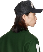 AMIRI Black Star Leather Trucker Cap