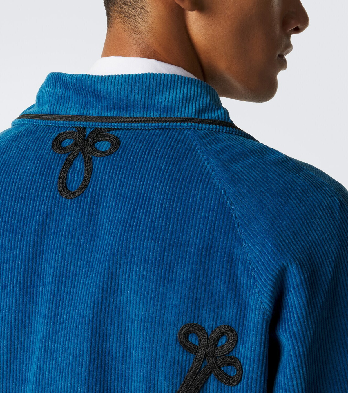 Bode Stagecoach embroidered cotton corduroy jacket