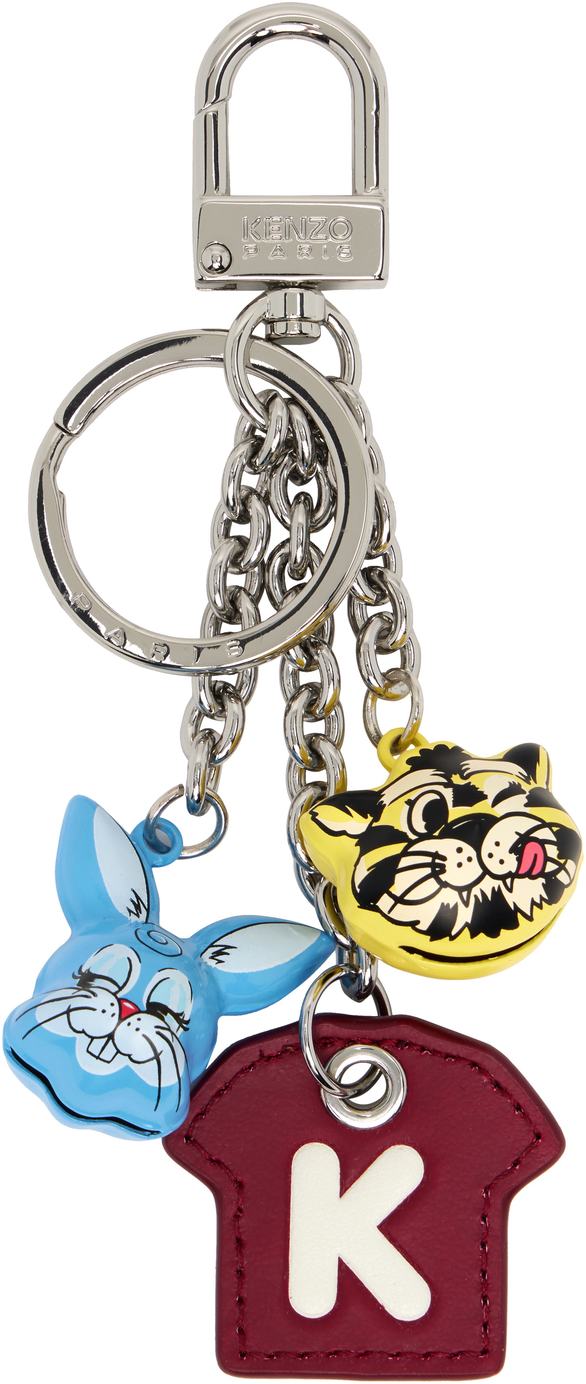 Kenzo Silver Kenzo Paris Tag Keychain Kenzo