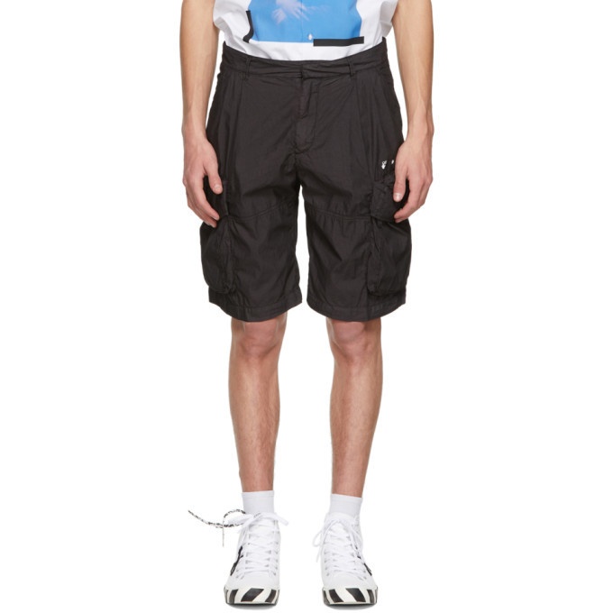 Photo: Off-White Black Logo Utility Shorts