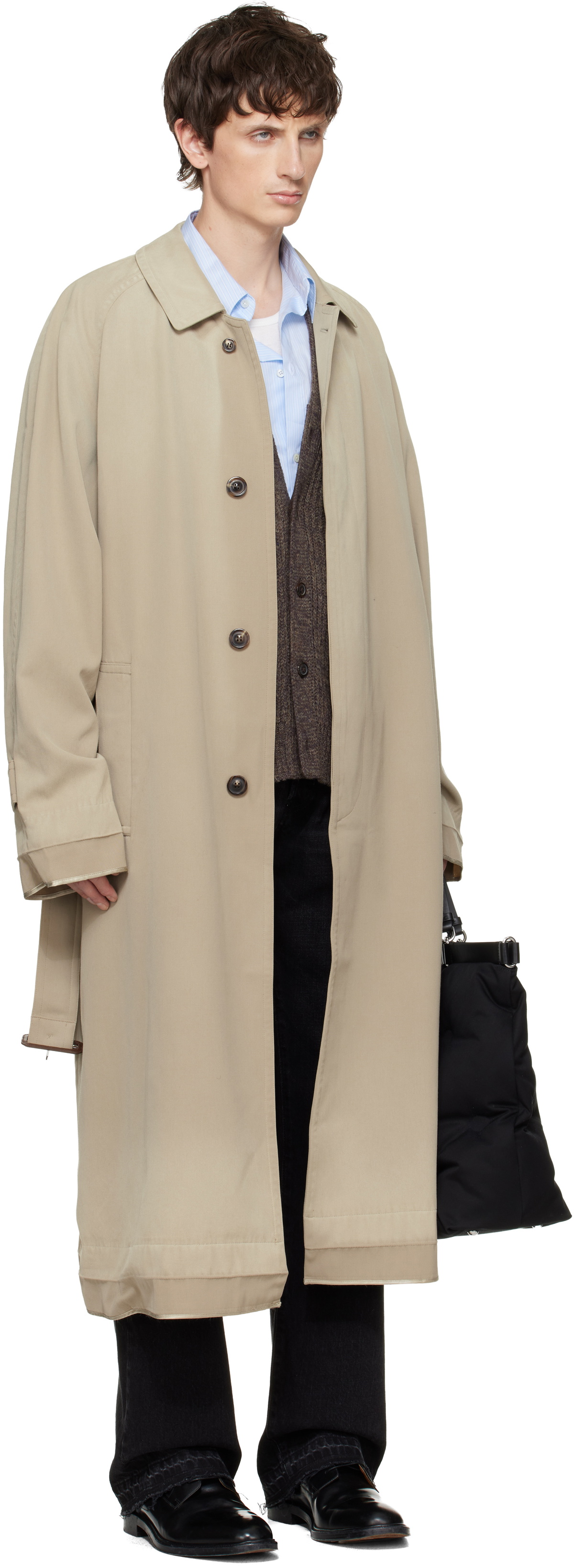 Maison Margiela Beige Belted Trench Coat