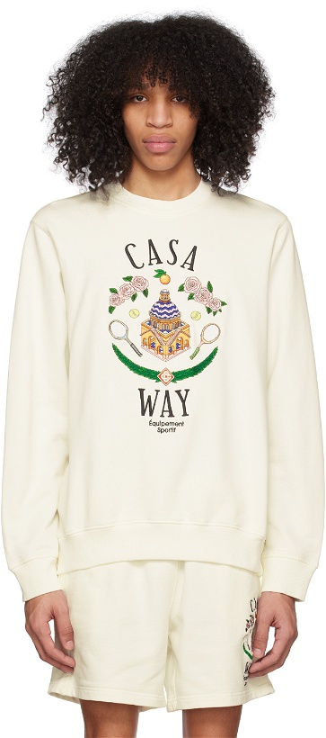 Photo: Casablanca Off-White 'Casa Way' Sweatshirt