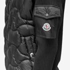 Moncler Men's Quilted Knit Jacket in Black