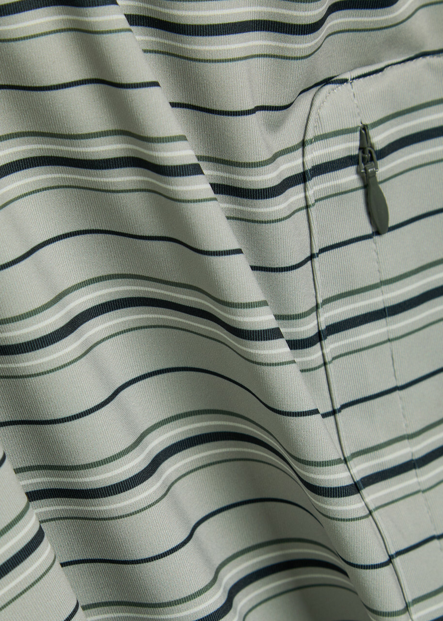 Hiking Patrol Striped Stretch-jersey T-shirt Grey