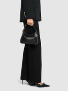 VERSACE Versace Tag Leather Hobo Bag