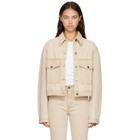 KHAITE Beige Tomer Collared Denim Jacket