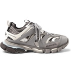 Balenciaga - Track Leather, Mesh and Rubber Sneakers - Men - Gray