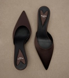 Alaïa Le Coeur satin mules
