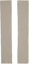 Rick Owens Beige Rib Arm Warmers