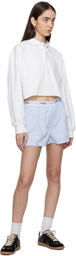 HommeGirls White Cropped Rugby Polo