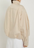 Lemaire High-neck Pleated Cotton Jacket Yellow Light
