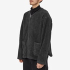 Engineered Garments Men's Shaggy Wool Cardigan in Charcoal